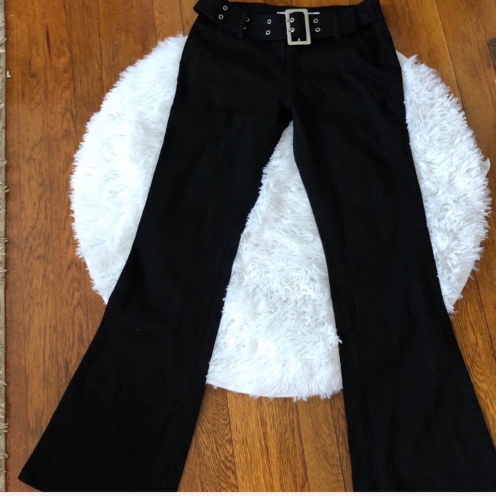 Black Flare Bottom Pants